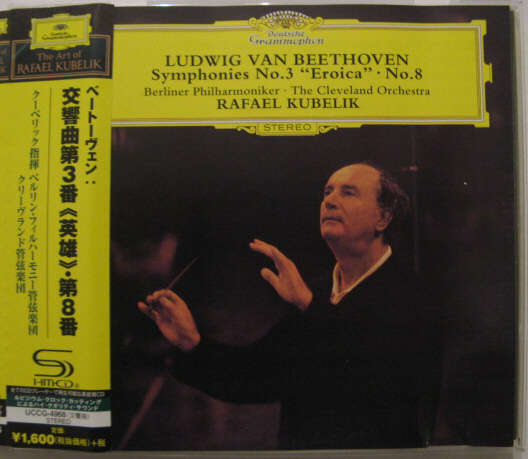 ◆CD◆ラファエル・クーベリック指揮/ベートーヴェン「交響曲第3番〈英雄〉・第8番」◆ベルリン・フィル◆SHM-CD・帯有り国内盤拍卖