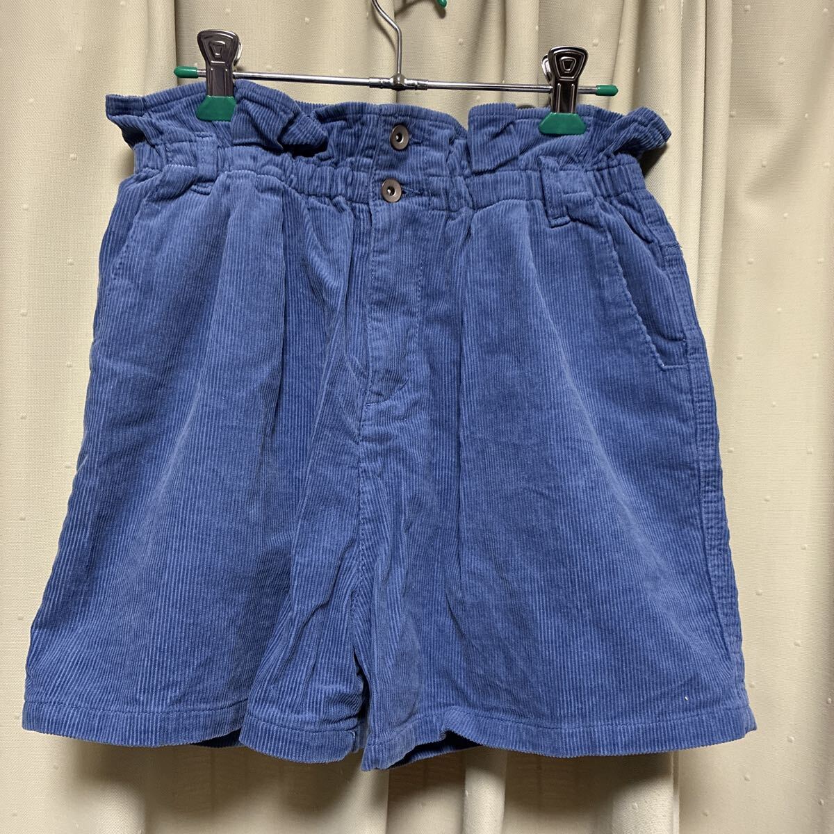 W closet ショートパンツ コーデュロイ ブルー 中古品 Fサイズ拍卖