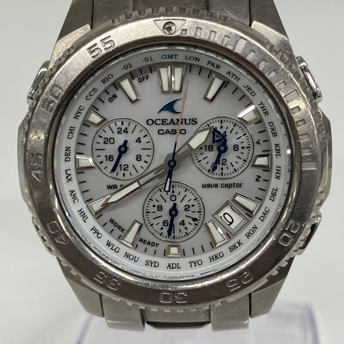 H192-W13-3069 ◎ カシオ CASIO 腕時計 オシアナス OCEANUS OCW-650T 電波ソーラークオーツ チタン製 20気圧防水 メンズ NA拍卖