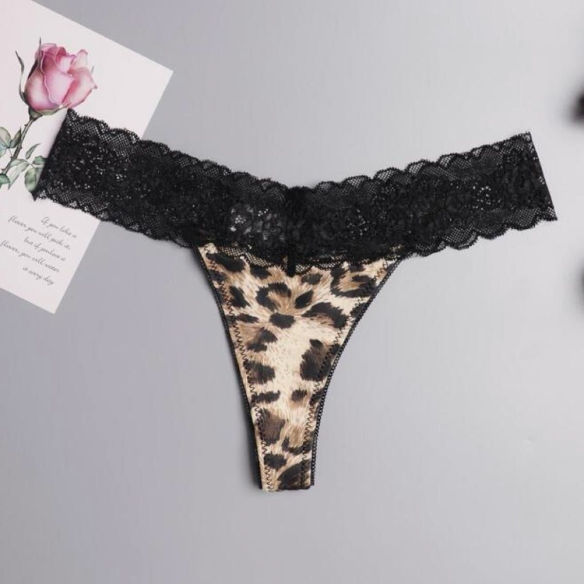 【1番人気】Tバック ヒョウ柄 レオパード セクシーランジェリー 勝負下着 インナー ショーツ パンティ レース拍卖