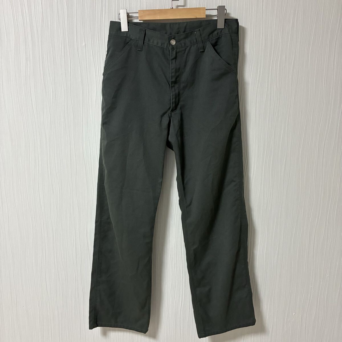 Carhartt カーハート チノパン 緑系 メンズ サイズ30×33 古着 ワークパンツ パンツ ボトムス a1275拍卖