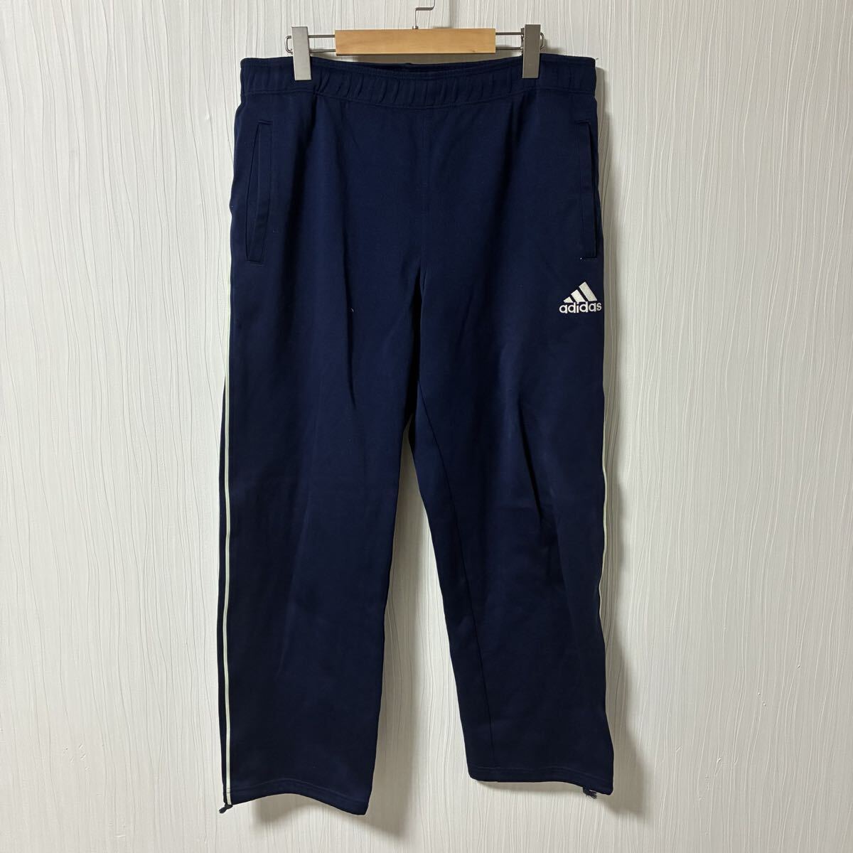 00s adidas アディダス トラックパンツ ジャージパンツ ネイビー メンズ サイズL ボトムス a1307拍卖