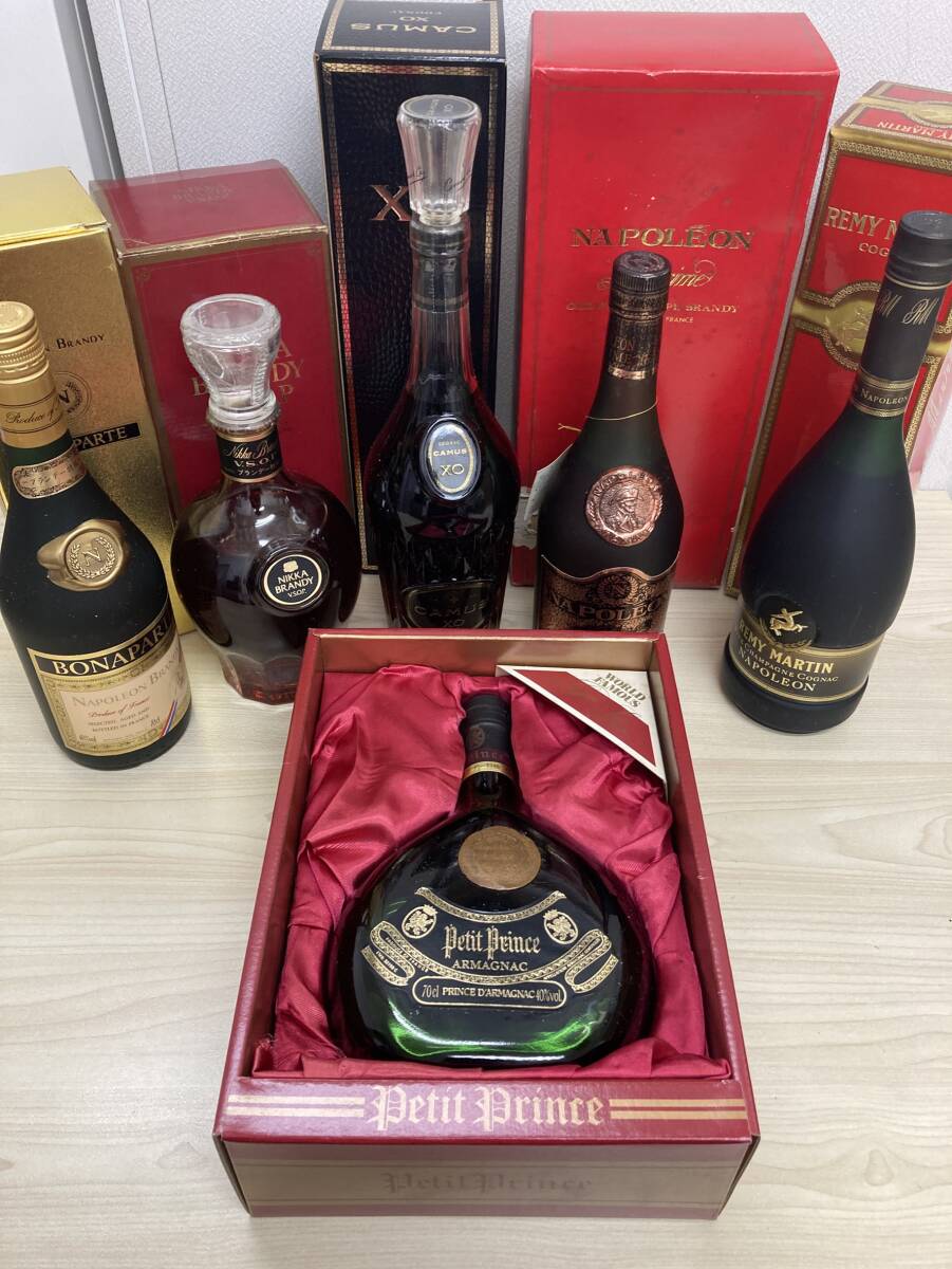 【1円スタート!!】ブランデー おまとめ カミュXO ニッカブランデーVSOP ナポレオンマキシム アルマニャック ボナパルトナポレオン R⑧拍卖