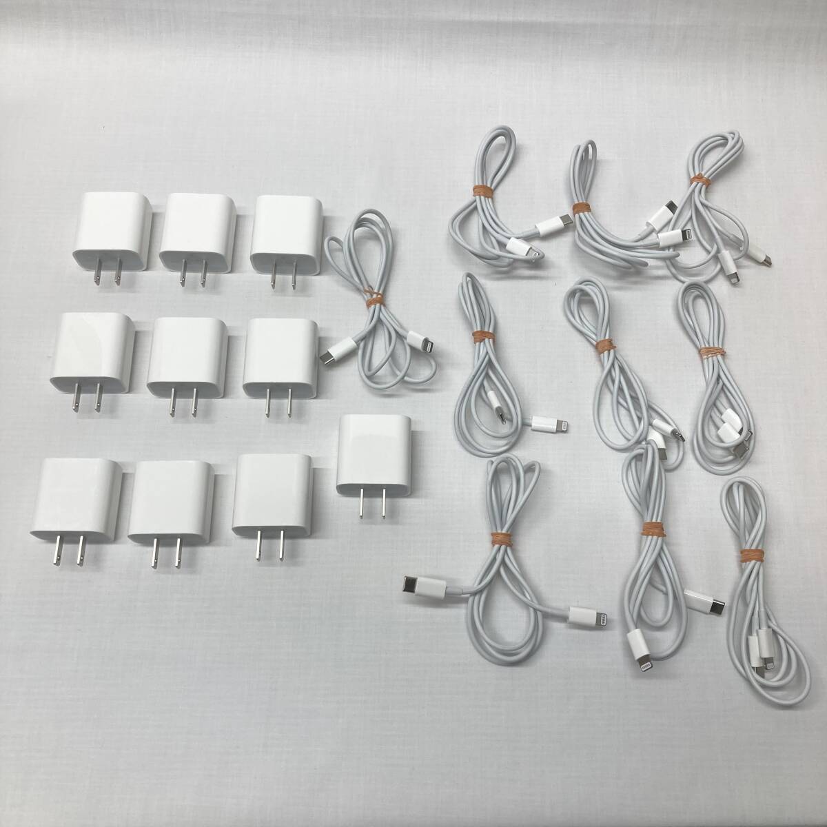 209 〓 10セット Apple 純正 20Wアダプター A2305 + Apple 純正 USB C-ライトニングケーブル拍卖