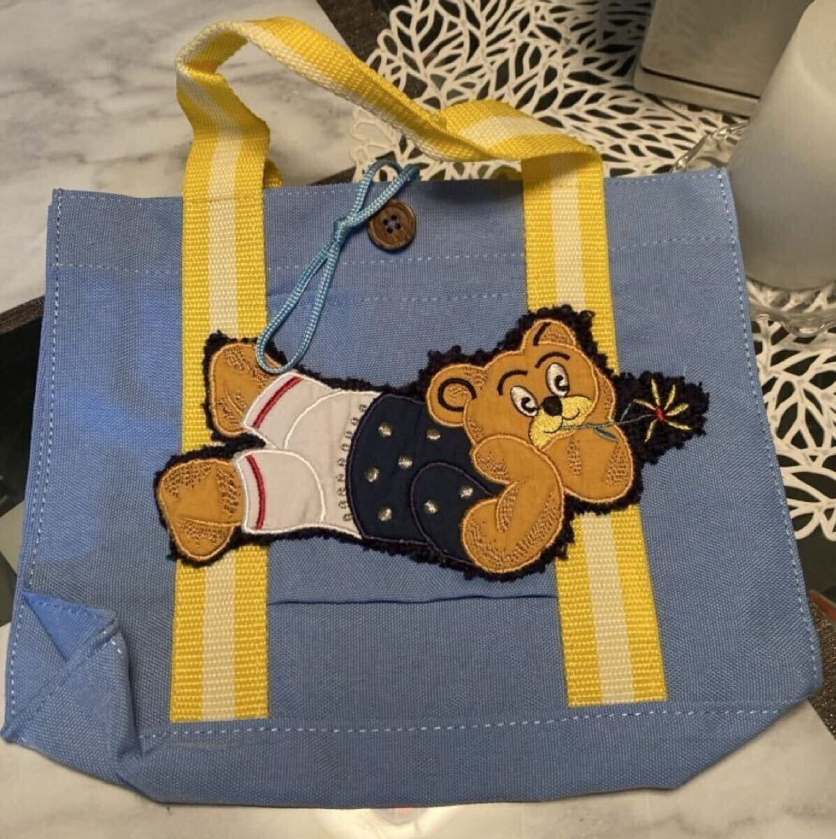 リメイクミニトート☆アップリケ、トート、ベアー、くま、バザー拍卖