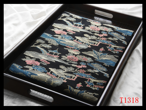 蔵【T1318】厳選美品 黒色地 気品豊かに 正絹高級美術開き名古屋帯 ◇検簪着物袋帯和装小物帯締め拍卖
