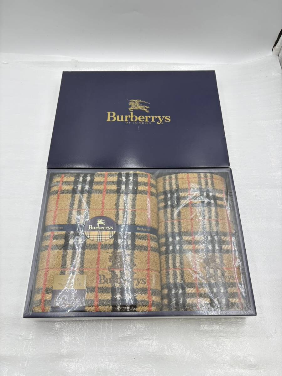 【未使用品】Burberrys バーバリーズ バーバリー タオルセット バスタオル フェースタオル フェイスタオル チェック柄拍卖