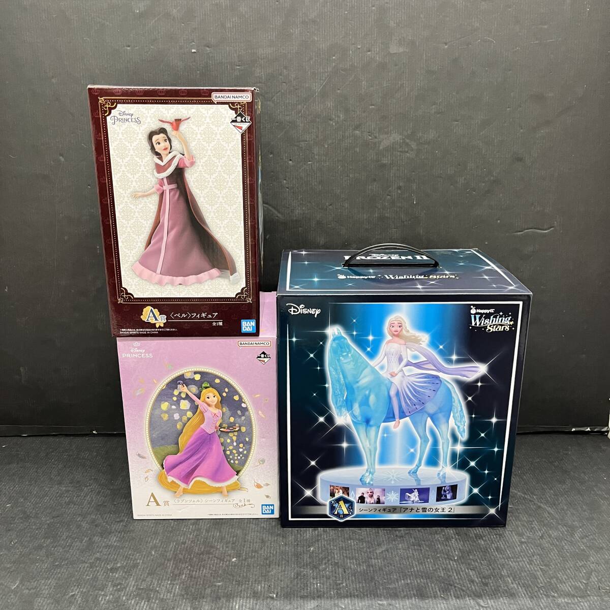 06w18075★1円~ ディズニープリンセス1番くじ A賞ラプンツェル A賞ベル A賞アナと雪の女王2【中古品】拍卖