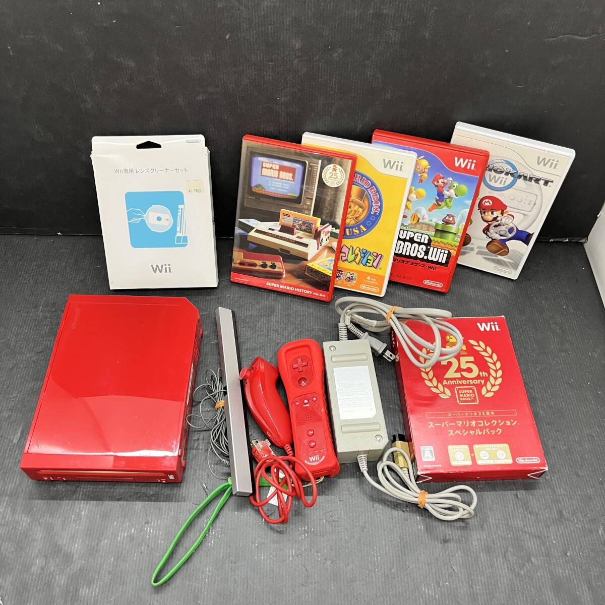 06w19629★1円~ 任天堂Wii スーパーマリオ25周年記念モデル・マリオソフト【中古品】入電のみ確認済み拍卖