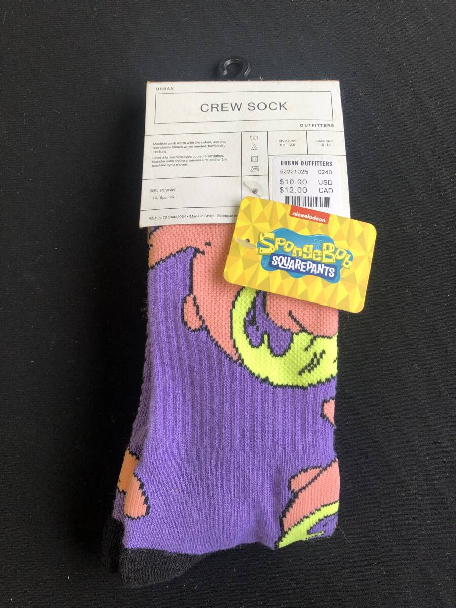 新品・タグ付き SPONGE BOB 靴下 厚手 送料230円 6.5~12.5インチ拍卖