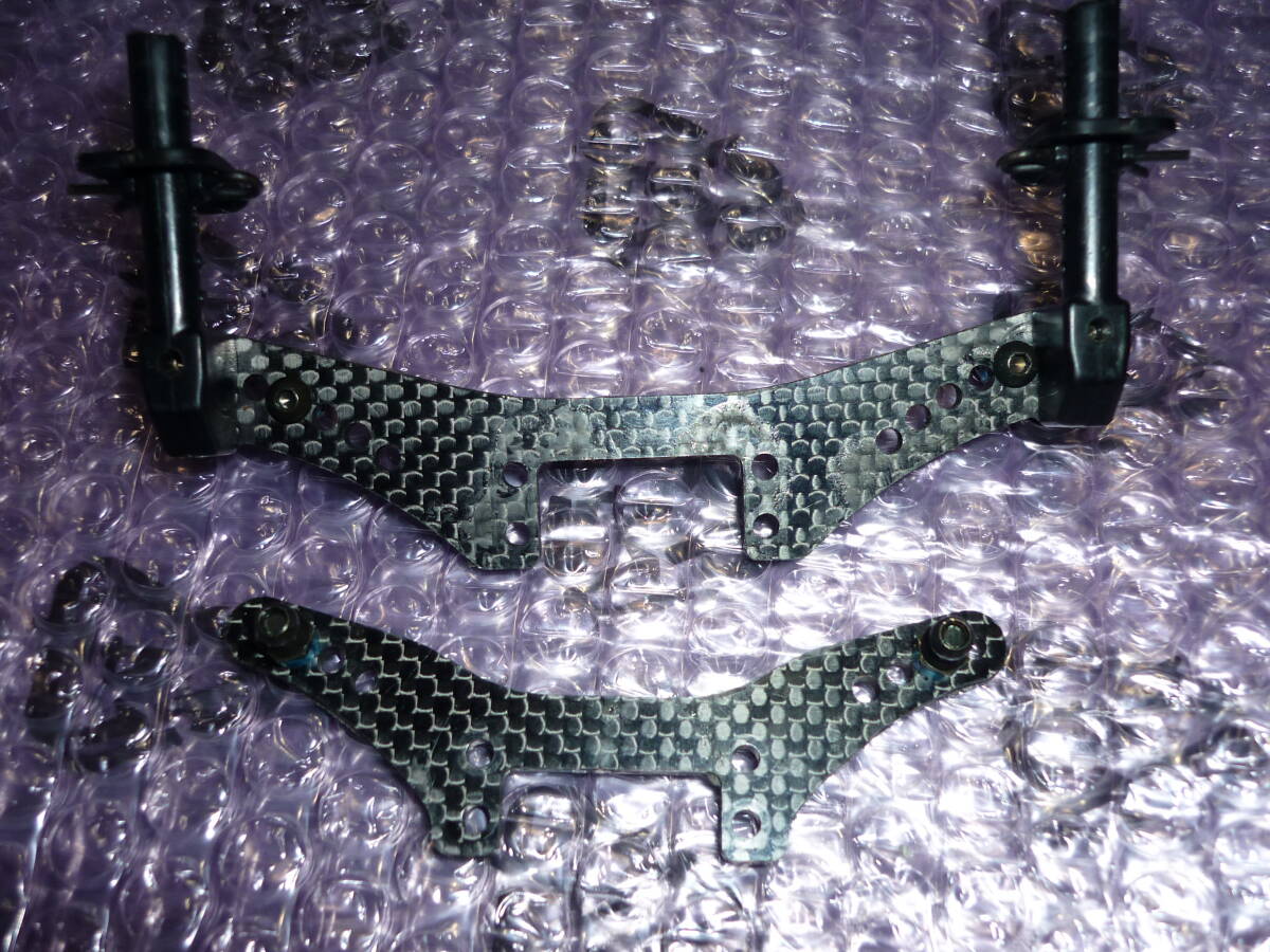 ●○タミヤTBエボリューションⅣ用前後カーボンダンパーステーセット TRF○●拍卖