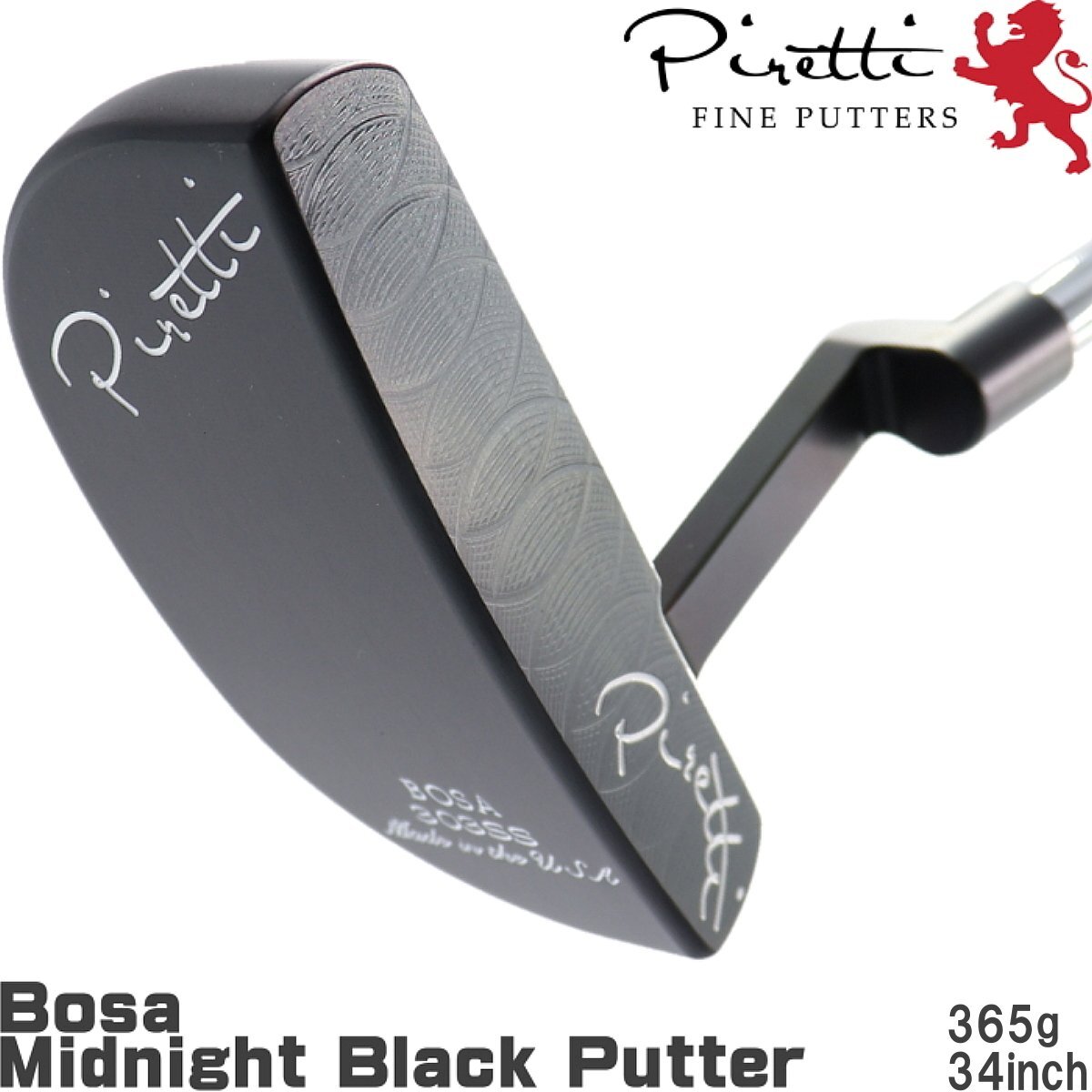 1円★Piretti ピレッティ パター ボーサ ミッドナイトブラック 365g/34インチ★Bosa Midnight Black★拍卖