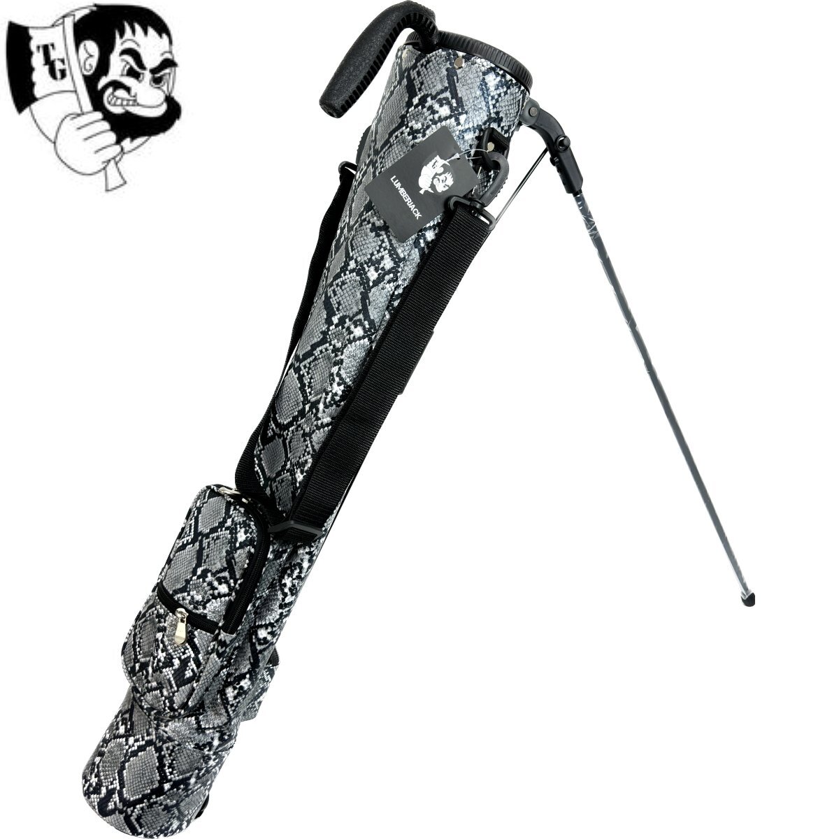 1円★LUMBERJACK ランバージャック セルフスタンドバッグ (パイソングレー)★クラブケース★拍卖