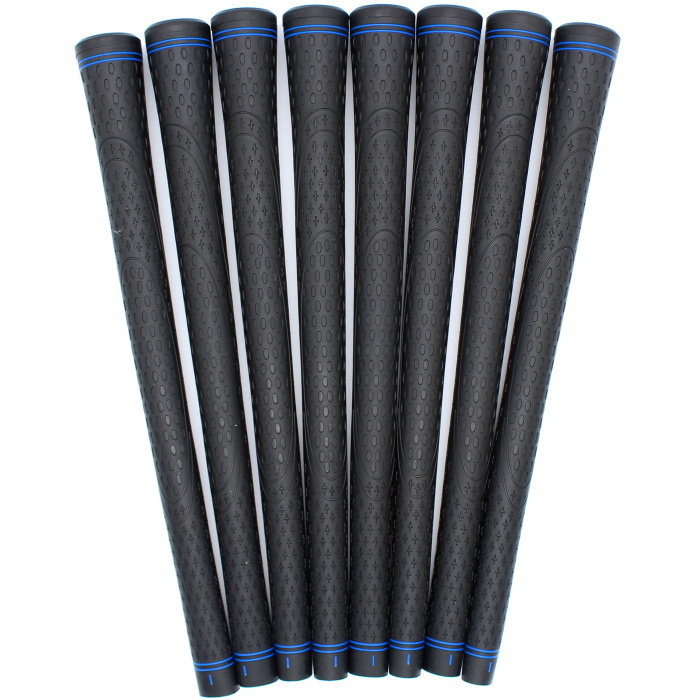 1円★TPR グリップ TYPE-B ×8本 (ブラック/ブルーライン) バックライン有り★送料無料★拍卖