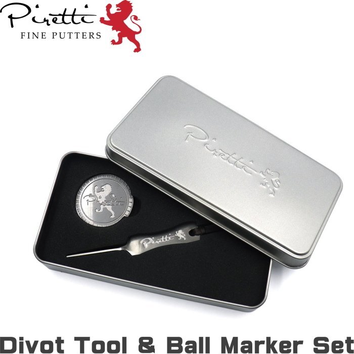 1円★Piretti ピレッティ PR-PV0003 グリーンフォーク&ボールマーカー セット 専用アルミケース付★送料無料★Pivot Tool & Marker★拍卖