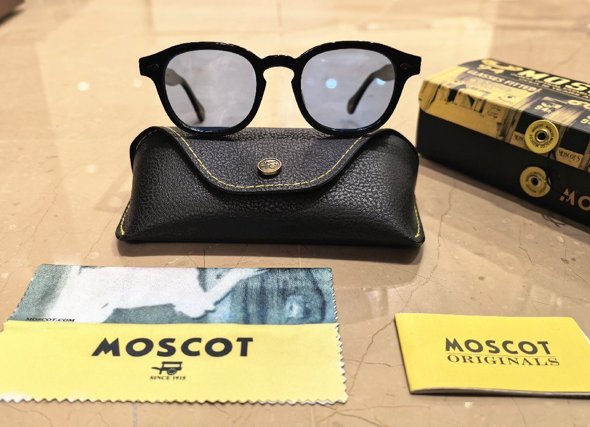 名作モデル☆新品☆ MOSCOT モスコット LEMTOSH レムトッシュ ウェリントン眼鏡 メガネ・サングラス・ジョニーデップ愛用モデル/ブルー拍卖