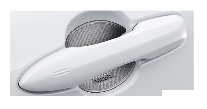 トヨタ モデリスタ ドアハンドルプロテクター 2枚入り シルバー カーボン柄 MSA10-00003 40系 アルファード 前後ドア 対応 ※代引不可商品拍卖