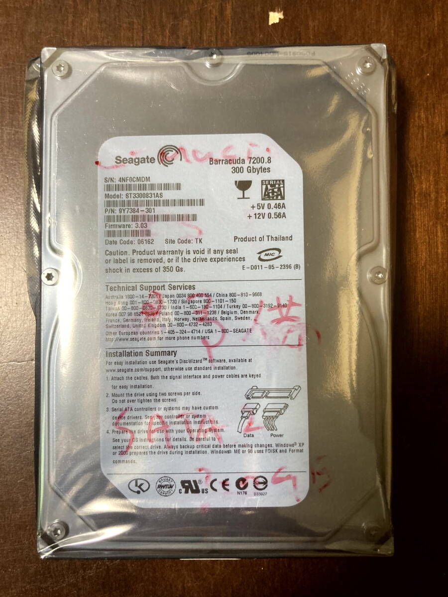 Seagate ST3300831AS 3.5inch HDD 300GB 新品拍卖