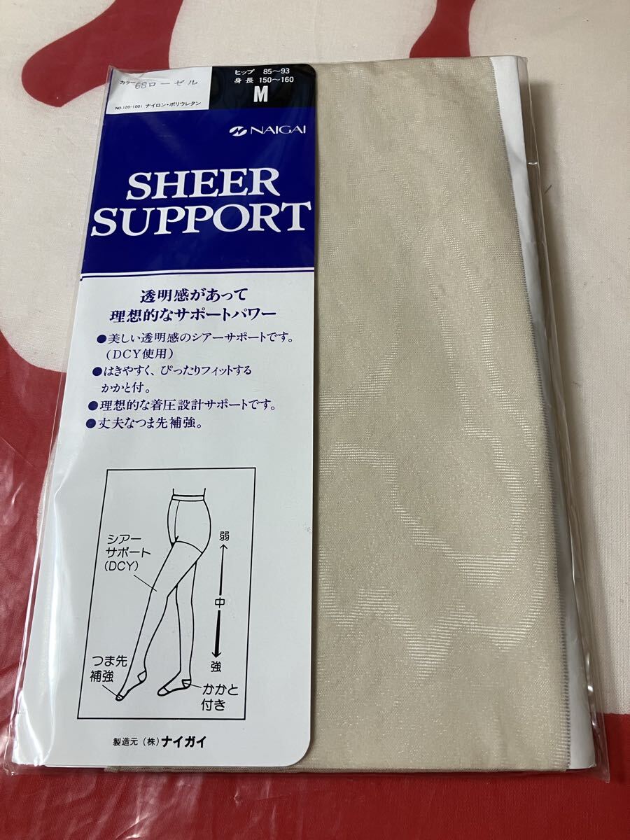 NAIGAI sheer support M ローゼル パンティストッキング ナイガイ パンスト panty stocking シアーサポート 着圧 つま先補強 かかと付 dcy拍卖