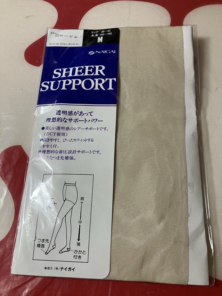 NAIGAI sheer support M ローゼル パンティストッキング ナイガイ パンスト panty stocking シアーサポート 着圧 つま先補強 かかと付 dcy拍卖