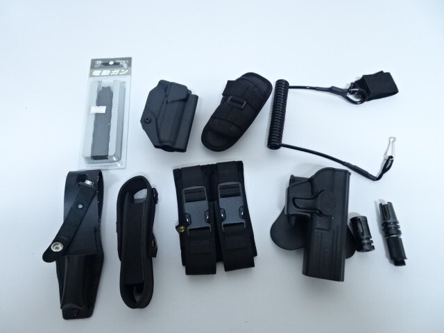 トイガン アクセサリー ホルスター ポーチ マガジンケース 電動ガンマガジン パーツ まとめてセット拍卖