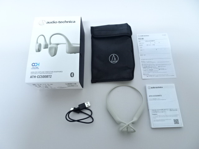 送料無料 audio-technica オーディオテクニカ 骨伝導 ワイヤレスヘッドホン ATH-CC500BT2 中古 動作品拍卖