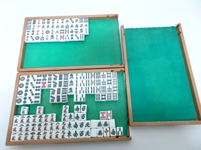 中古 全自動麻雀卓用 麻雀牌 グリーン色 緑色 ブルー色 青色 サイズ 約 H26mm×W19mm×D16mmサイズ拍卖
