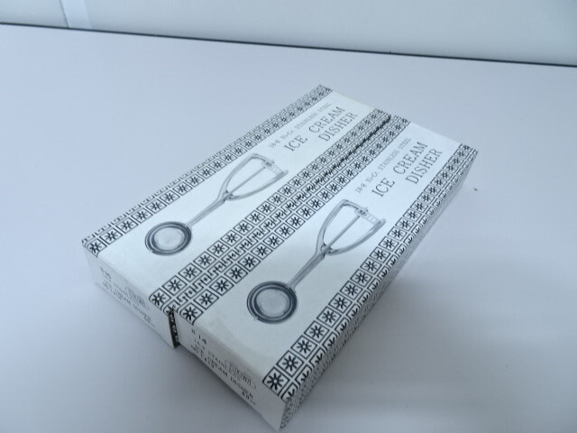 s 送料無料 未使用品 アイスクリームディッシャー 2個セット ステンレス 14号 60cc 16号 50cc 業務用 調理器具 ステンレス製拍卖