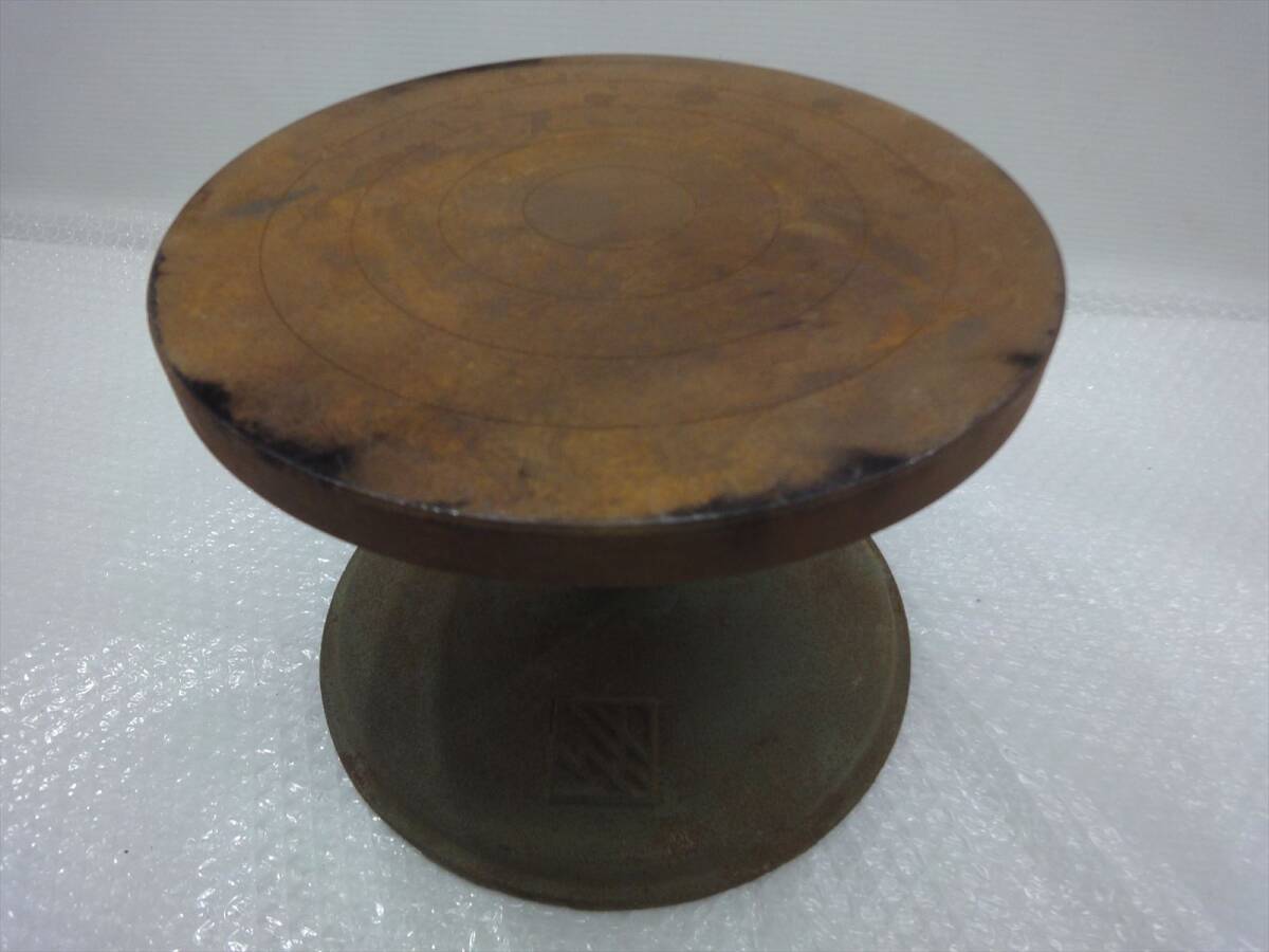 j22-11T2838 / 陶芸 ろくろ 金属製 直径:25cm 高さ:約19cm拍卖