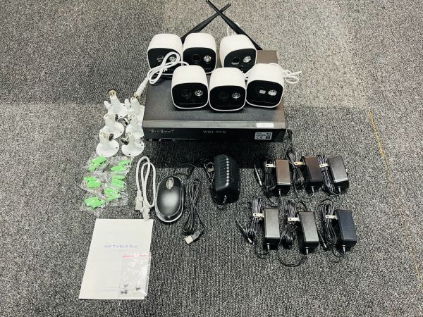 【送料無料】防犯カメラセット 6台カメラ 屋外 IP66防水 監視カメラ 遠隔監視 動体検知 暗視撮影SriHome日本正規独占代理 【1TB HDD内蔵】拍卖