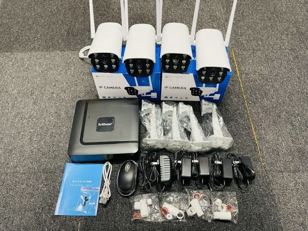 【送料無料・30日間保証付き 】 SriHome 防犯カメラ NVS003+SH043 4K出力対応 移動検出アラーム 16画面出力拍卖
