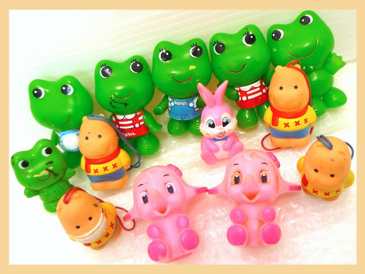 激レア 昭和レトロ コーワ製薬 ケロちゃん コロちゃん さとこちゃん ピョンちゃん セット イソジン 指人形 ソフビ マスコット 当時物 人形 拍卖