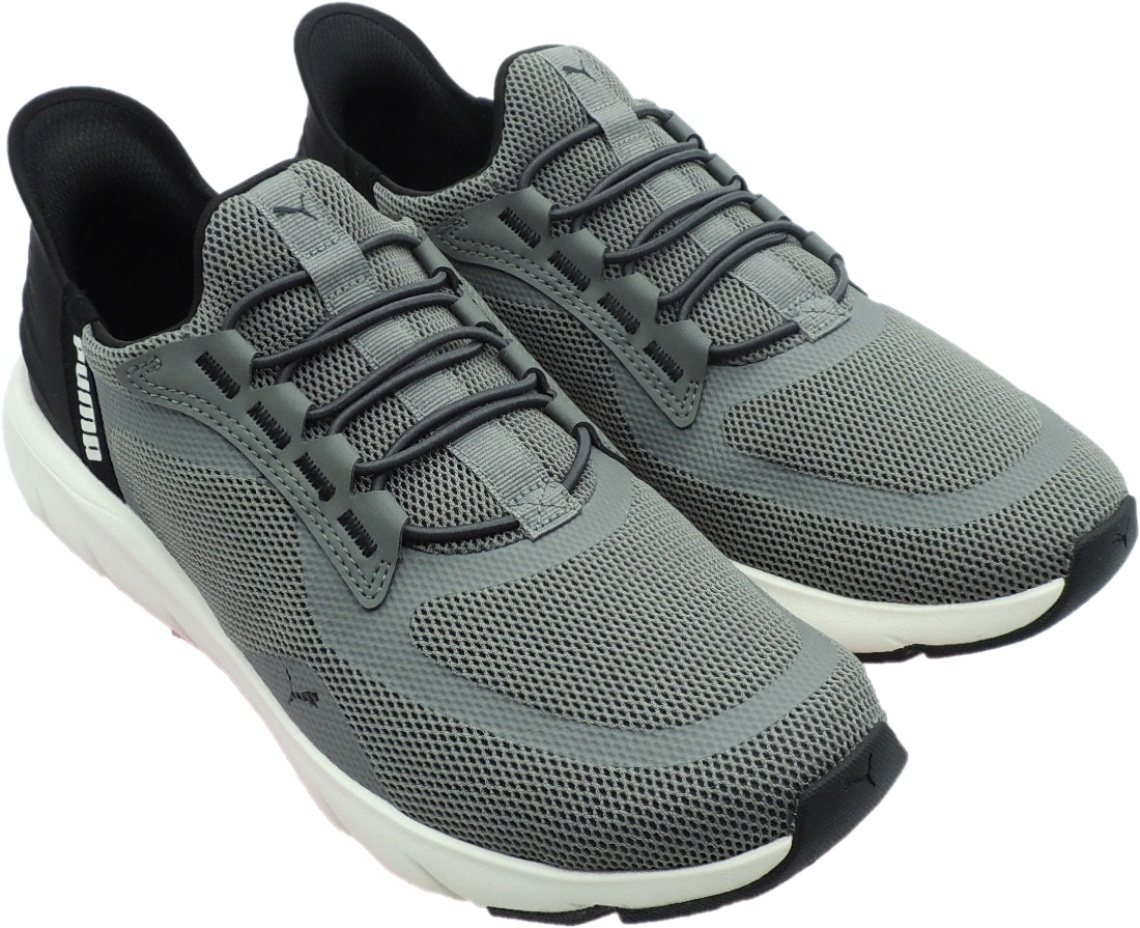 サッと履ける プーマ ハンズフリー スリッポン メンズ スニーカー PUMA SOFTRIDE FLEX LACE EASE IN WD 309901 05 グレー 25.5cm拍卖