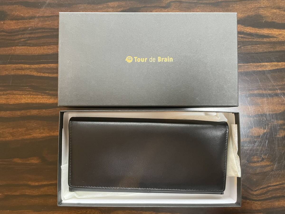 未使用 本革 長財布 ウォレット お釣り入れあり 黒/アイボリー 光澤なし柔らかい革拍卖