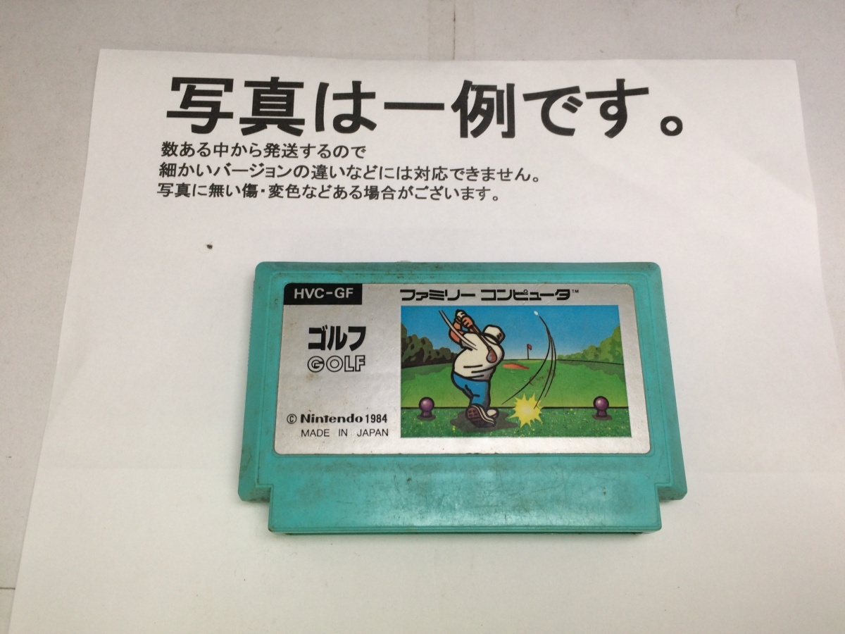 中古C★ゴルフ/銀箱/FFマーク・バーコード無★ファミコンソフト拍卖