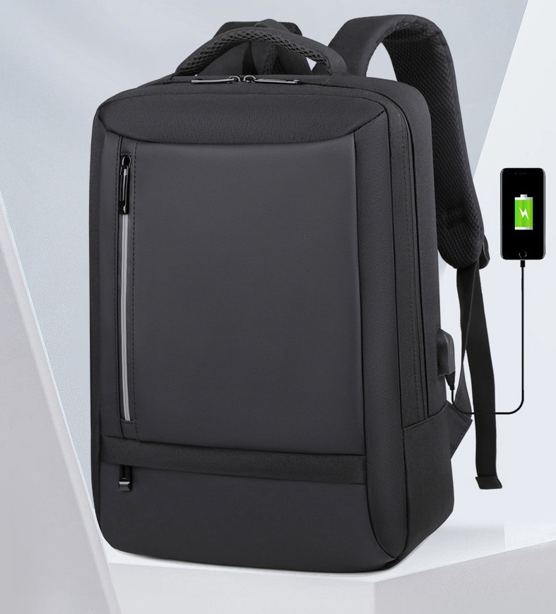 ビジネスリュック USBポート ファスナー付き 紳士鞄 キャリーオン 防水 PCケース ノートPC 通勤手提げバッグ拍卖