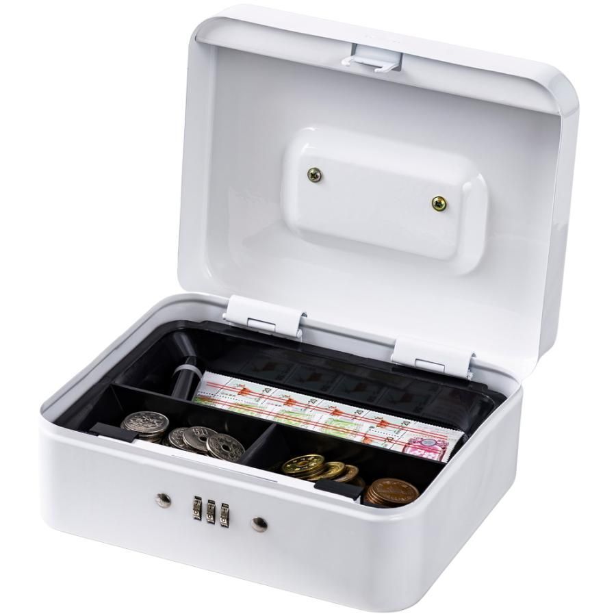 金庫 家庭用 手提げ金庫 小型 ダイヤル式 A6 業務用 オフィス用 ミニ金庫 軽量 事務用品 卓上 保管 防犯 手提金庫 金属製 ホワイト拍卖