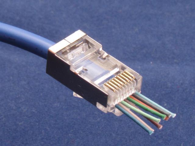 簡単・確実 STP LAN モジュラープラグ 貫通タイプ CAT.5E 10個 シールドタイプ拍卖