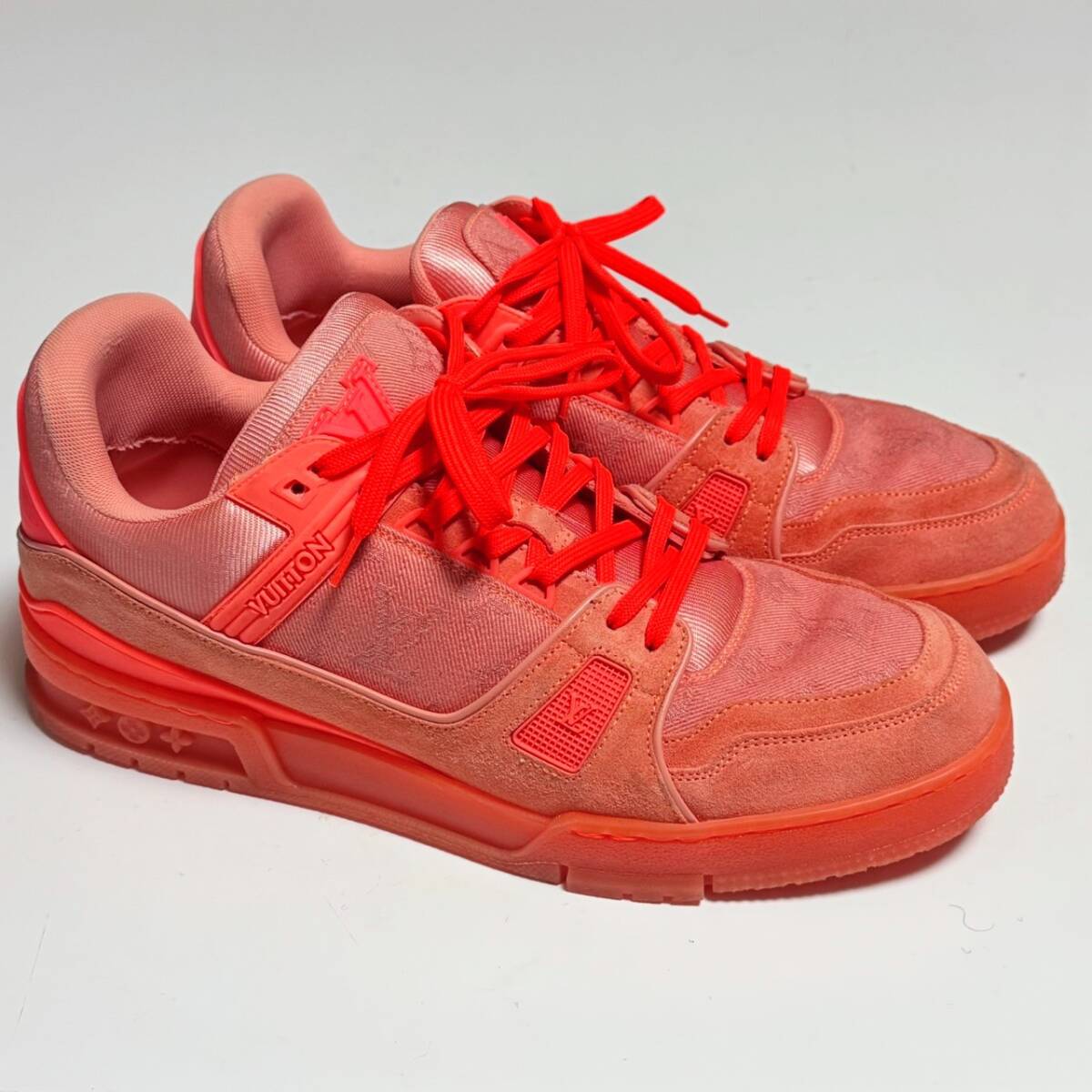 ★LOUIS VUITTON ルイ・ヴィトン LVトレイナー サイズ9 希少オレンジカラー 美中古品拍卖