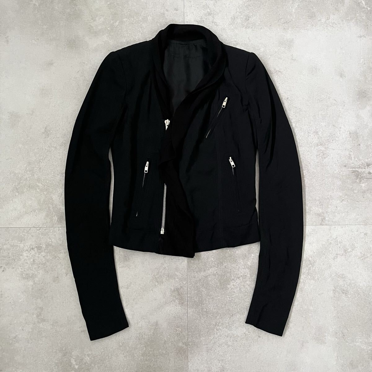 即決 Rick Owens リックオウエンス シルクカラー ライダースジャケット拍卖