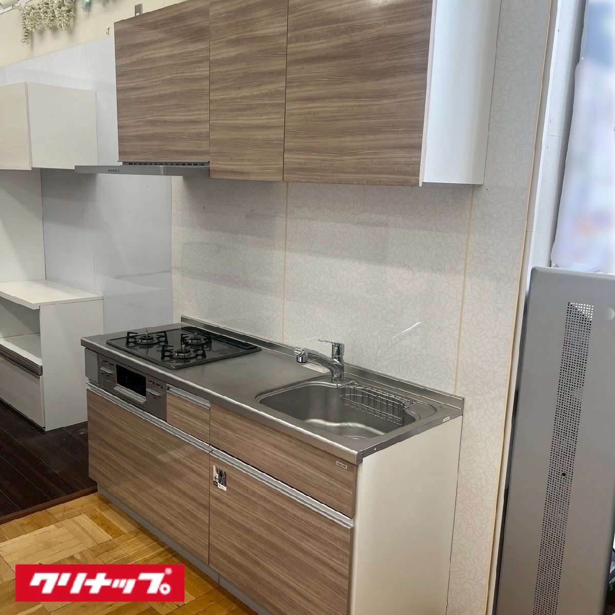 モデルルーム展示品 クリナップ システムキッチン W1800 コンロ レンジフード 吊戸棚 ★引き取り限定★ /D1858拍卖