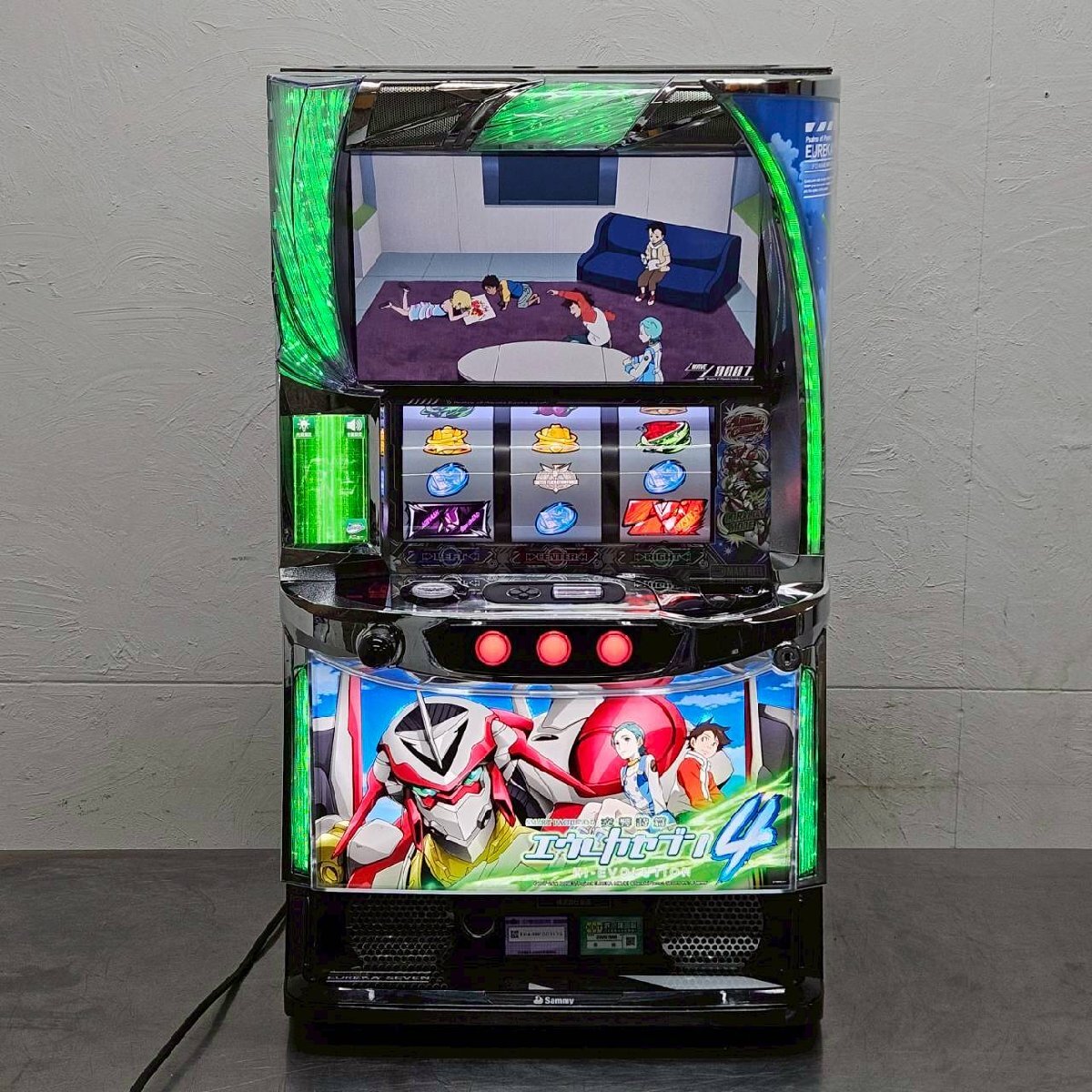 パチスロ 「 エウレカセブン4 HI-EVOLUTION 」 株式会社銀座 サミー スマスロ スロット実機 家庭用電源 動作確認済/D2201拍卖