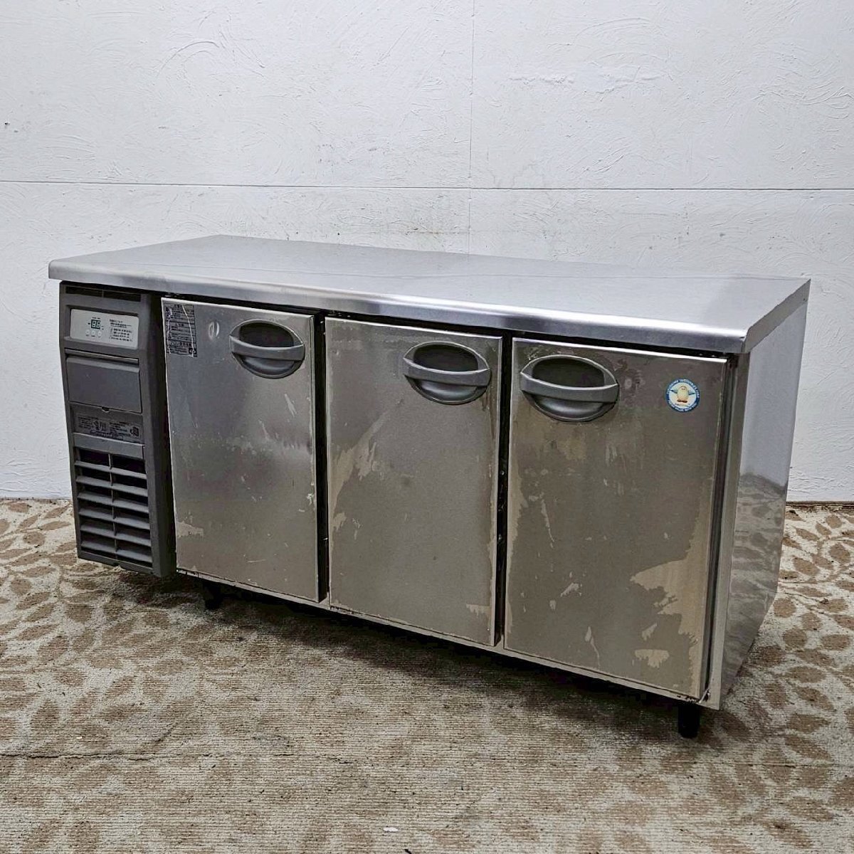 フクシマ 3ドア コールドテーブル冷蔵庫 YRC-150RE2-E 100V 奥行600mm 325L 業務用 台下冷蔵庫 /D2017拍卖