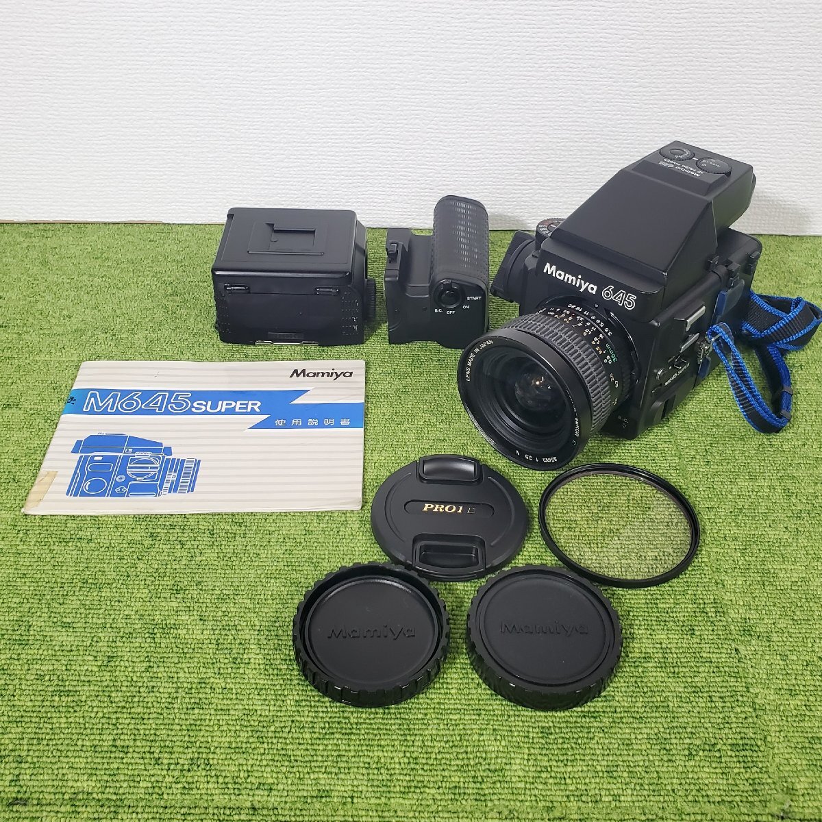 Mamiya/マミヤ Mamiya M645 SUPER ※説明書付き 中判カメラ MAMIYA-SEKOR C 35mm 1:3.5 N AE PRISM FINDER s2135拍卖