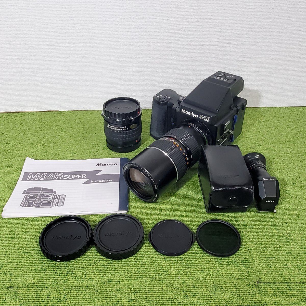 Mamiya/マミヤ Mamiya M645 SUPER 中判カメラ C 1:4.5 f=105-210mm AE PRISM FINDER ワインダーグリップ AE PRISM FINDER s2136拍卖