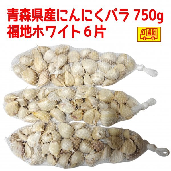 青森県産訳あり にんにくバラ 福地ホワイト6片 750g 全国送料無料!拍卖