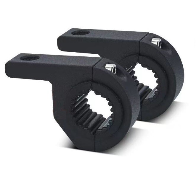 マウントステー 2個セット 汎用 アルミ ブラケット 穴あけ不要 取付簡単 補助作業灯 フォグランプ ワークライト バイクバンパー | a14-017拍卖