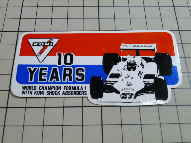 【希少】正規品 KONI 10 YEARS ステッカー 当時物 です(95mm×50mm) コニ コニー ショック アブソーバー拍卖