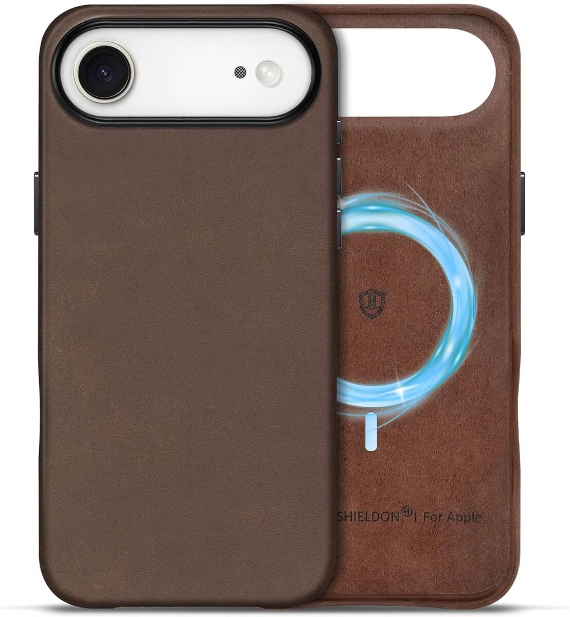 SHIELDON iPhone Air 本革ケース クレイジーホースレザー ダークブラウン MagSafe対応 金属ボタン 衝撃吸収 薄型 ZPK-FM-DBRO拍卖