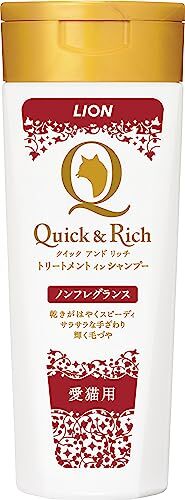 ライオン (LION) クイック&リッチ トリートメントインシャンプー 愛猫用 ノンフレグランス 200ml拍卖